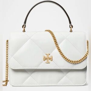 TORY BURCH Mini Kira Diamond Quilt Top-Handle Chain Wallet